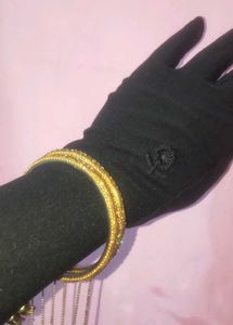 fallen golden latkan bangles (set of 2)