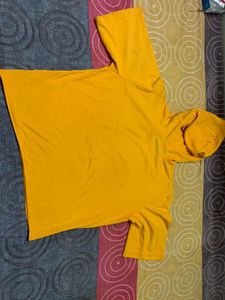 lightweight yellow hoodie with cap