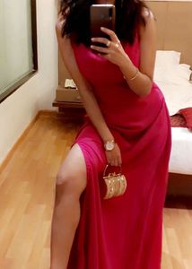 Gown with a Cowl Neck N Slit!