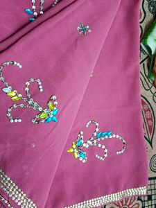 Magenta Colour New Saree