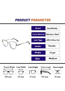 Full Rim Cat-eyed Anti Glare And Blue Cut Glasses