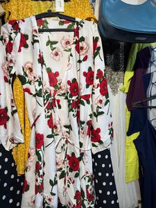 Floral Print Wrap Dress