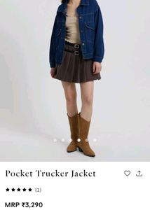 Denim pocket trucker jacket