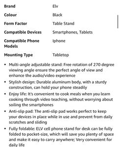 Alluminium adjustable Phone Foldable holder