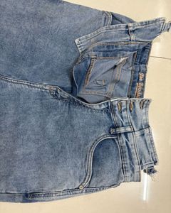 High-Waisted Denim Jeans