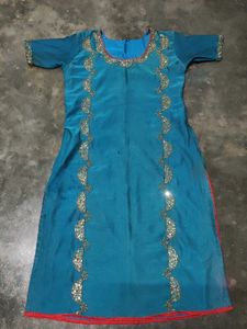 teal blue kurti