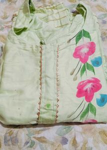 Hand-Painted Florals Kurti