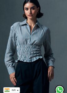 Summer Blue Striped Shirt