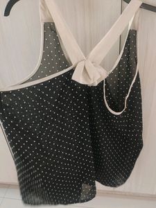 Black Polka Dots Tank Top
