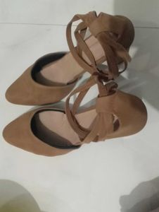 Beautiful Brown Velvet Heels