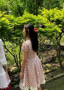 Cute Apple Print Dress