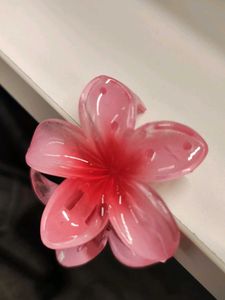 Premium Pink Flower Hair Clip