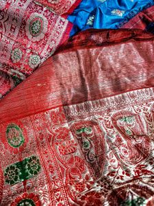 Pure Silk Katan Banarasi with running BP