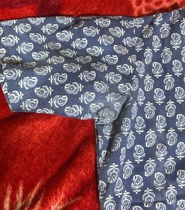 Blue Floral Print Top / short kurti