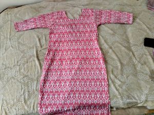 Pink Patterned Kurti