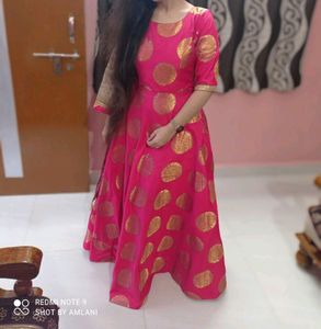 Pink Kurta &amp; Worked Dupatta