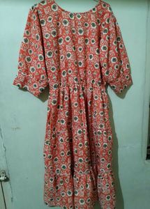 Orange Round Kurti