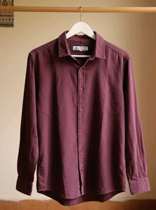 Burgundy Casual Shirt for men (L) size