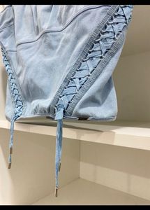 Dior Blue Denim Lace Corset