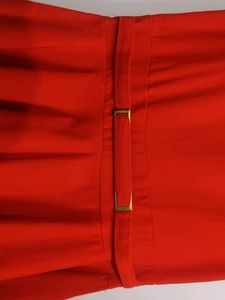 A Midi Flare Solid Dress