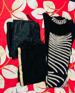 Elegant Black &amp; Gold Ethnic Gown