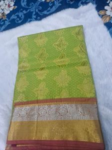 Elegant Green original  paatu Saree