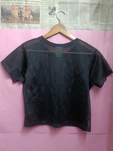 Black Mesh T-Shirt