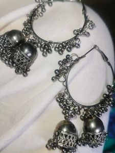 Oxidised Jhumka Earings