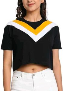 Color Block Crop Top