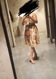 Floral Button-Front Dress