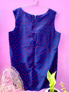 Cute Blue 3D Hearts Printed Pinterest Top (Women)
