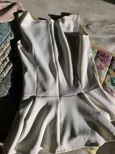 White Peplum Dress