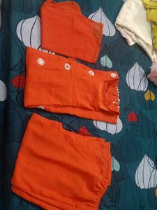 Orange Kurta Set