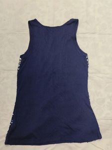 A Blue Partywear Sequin Top