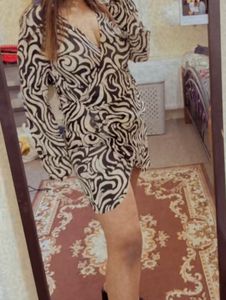 Black White Swirl Dress