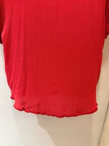 Beautiful Red V-Neck Tunic Top