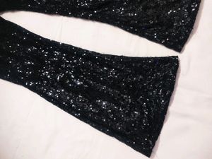 Sequin Bellbottom Pants