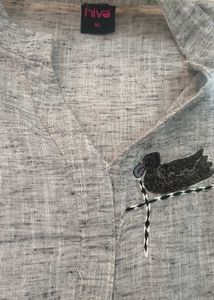 Duck Print Linen Tunic 🖤
