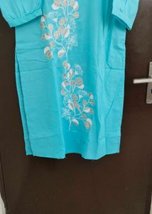 New Unused PureCotton Embroidery Kurti Plazzo Set