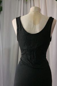 Elegant Black Midi Dress With Built It Bra