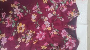 Floral Maroon Top