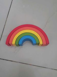 Rainbow And Shapes Wooden Toys
