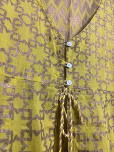 “Melange” Lime Green Shimmer Kurta + Coat
