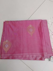 Onion Pink soft silk saree