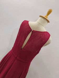 Elegant Maroon Maxi Dress
