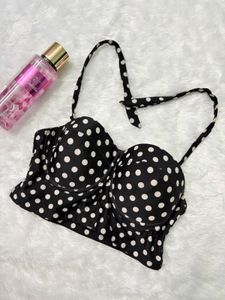 Polka Dot Bikini Top🫶🏻 ( detachable strap)