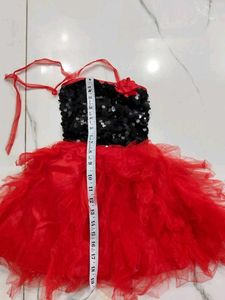Sparkly Red & Black Party Dress
