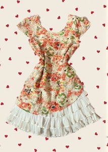 Vintage Ruffle Mini Dress