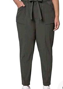 Olive Green Tie-Waist Pants(M/L)