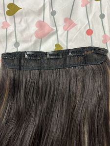 24 Inch Clip In straight Hair Extensions - Brown
